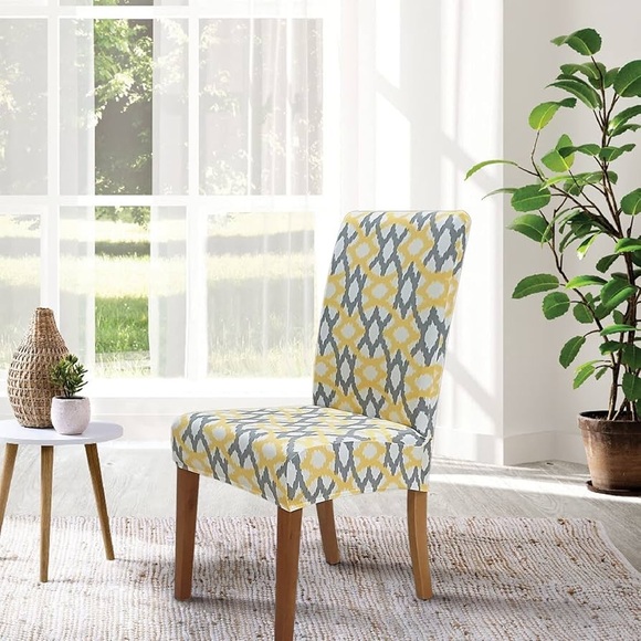 Springrico Stretch Dining Chair Covers..sunshine zen..4pack..(NWT) - Picture 2 of 5